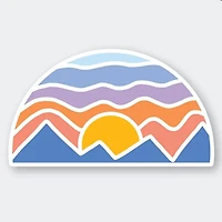 Mosaic Mountain Sticker 3.38" X 1.94"