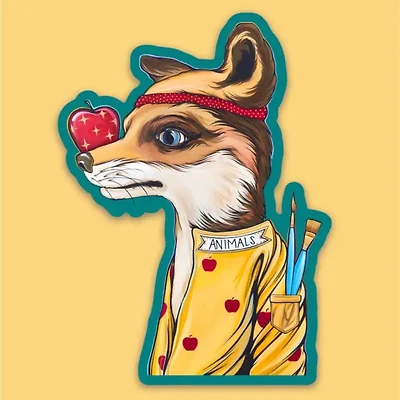 Mrs Fox Sticker