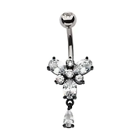 Multi Prong Gem Black PVD