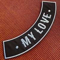 Large Embroidered Iron-On Patch - My Love