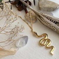 Snek Snake Charm DNA Chain Necklace