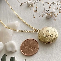 Adelaide Round Locket Necklace