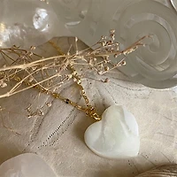 Akoya Mother Of Pearl Heart Charm