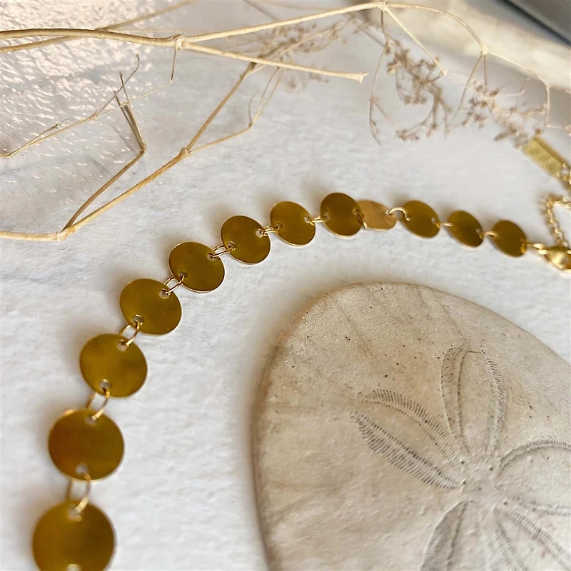Anasta Gold Coin Style Choker