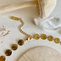 Anasta Gold Coin Style Choker