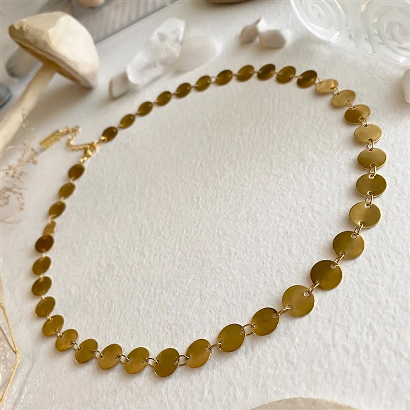 Anasta Gold Coin Style Choker