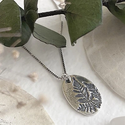 Decipiens Old Growth Fern Charm Necklace