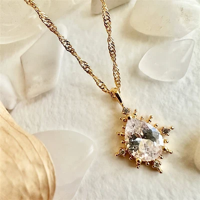 Cindel Teardrop Charm Necklace