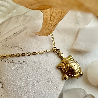 I Love Turtles Turtle Charm Necklace