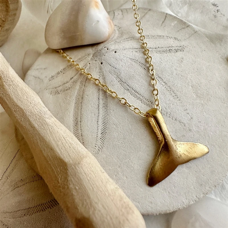 Ishmael Whale Tail Charm Necklace