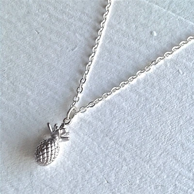 Aloha Tiny Pineapple Silver Pendant