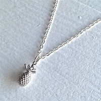 Aloha Tiny Pineapple Silver Pendant