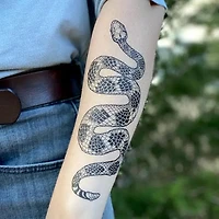 Rattlesnake Temporary Tattoo
