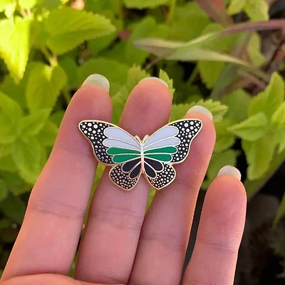 Neutrois Pride Butterfly Pin
