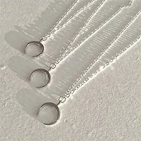 Hanwi Crescent Horns Silver Pendant Necklace