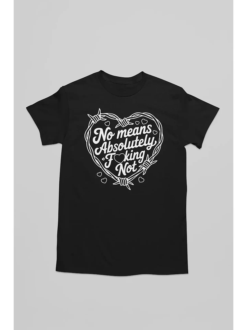 No Means, Gothic Women's Rights Feminism Shirt Apparel