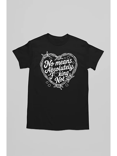 No Means, Gothic Women's Rights Feminism Shirt Apparel