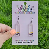 Non-Binary Acrylic Pride Flag Earrings
