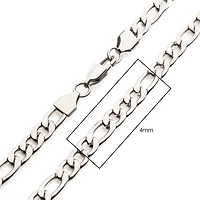 Steel Figaro Chain 4mm 22"