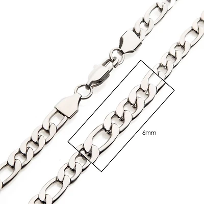 6MM 24" STEEL FIGARO CHAIN