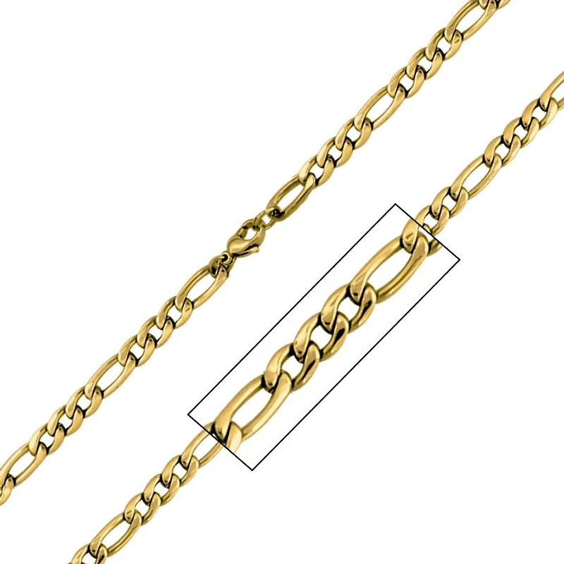 Figaro Gold Chain 6mm 24"