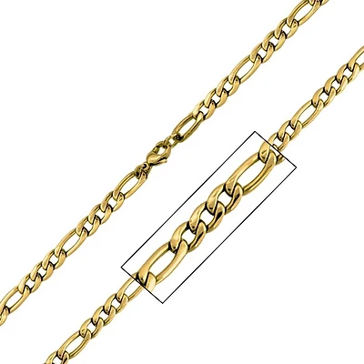 Figaro Gold Chain 6mm 24"