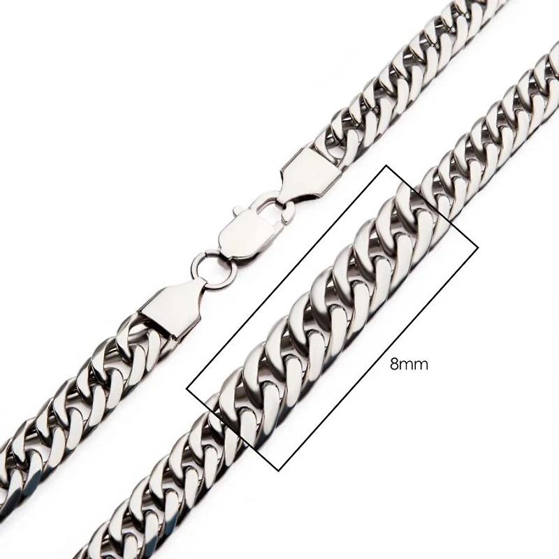 Stainless Steel Dome Curb Chain 8mm 20"
