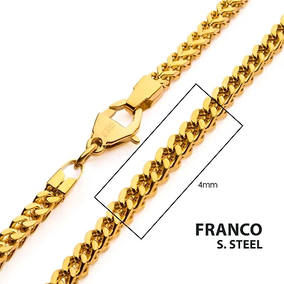 18K IP Franco Chain 4mm x 26In
