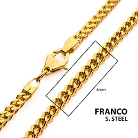18K IP Franco Chain 4mm x 26In