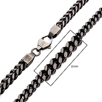 OXIDIZED FRANCO CHAIN 6MM 26"