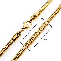 Ip 18K Gold Rattail Chain 3mmx22In