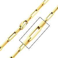 GOLD IP STEEL PAPERCLIP LINK CHAIN 22"