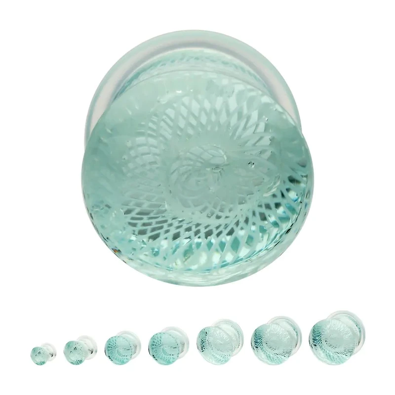 Woven Spiral Single Flare Glass 2g