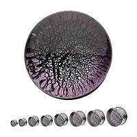 Tapón de vidrio Crackle doble llamarada 0 g - 7/8