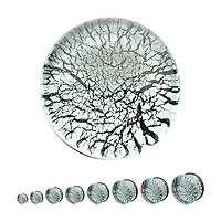 Crackle Double Flare Glass Plug 0g - 7/8