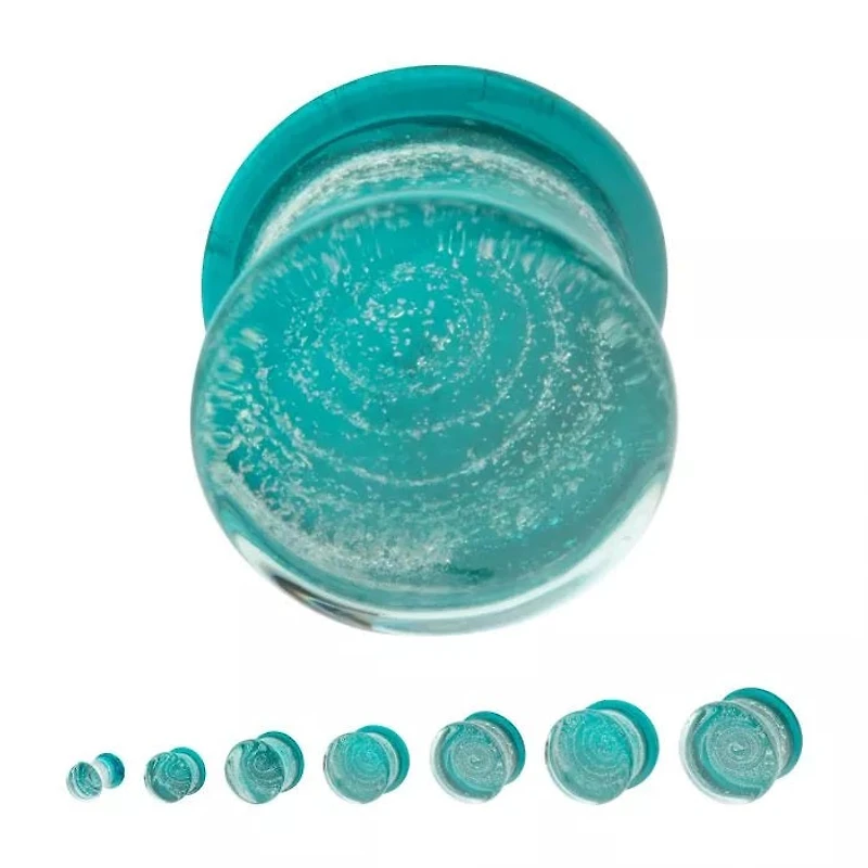 Galaxy Double Flare Glass Plug 0G-7/8