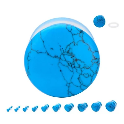 Turquoise Single Flare Plug 0g