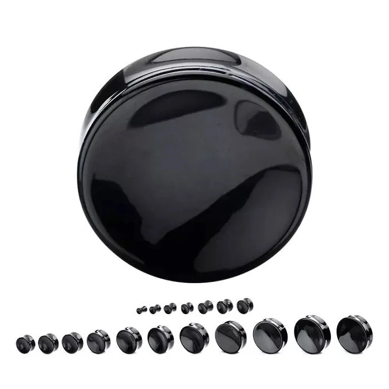 Black Onyx Double Flare 1"+