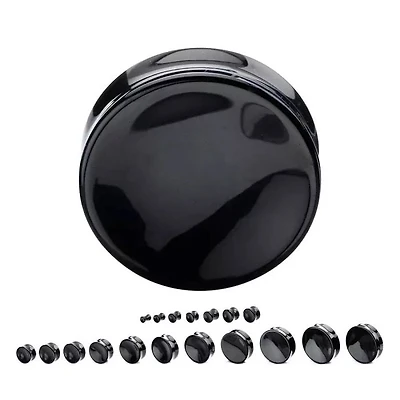 Black Onyx Double Flare 1"+