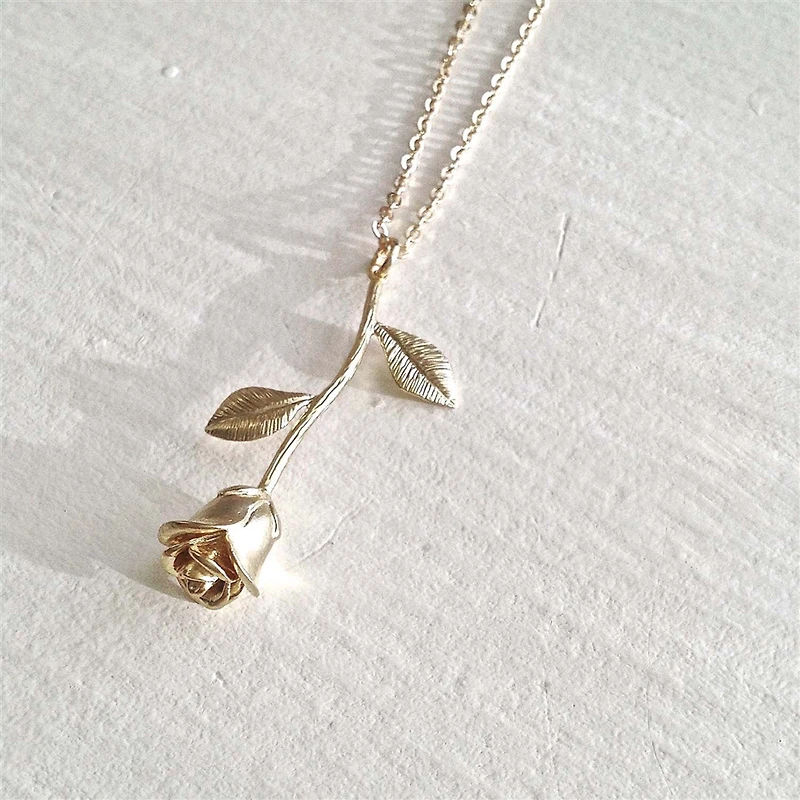 Every Rose Has Its Thorn Rose Necklace