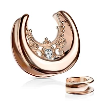 Ornate & Teardrop CZ Saddle 0g - 7/8