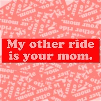 My Other Ride Is Your Mom Bumper Sticker