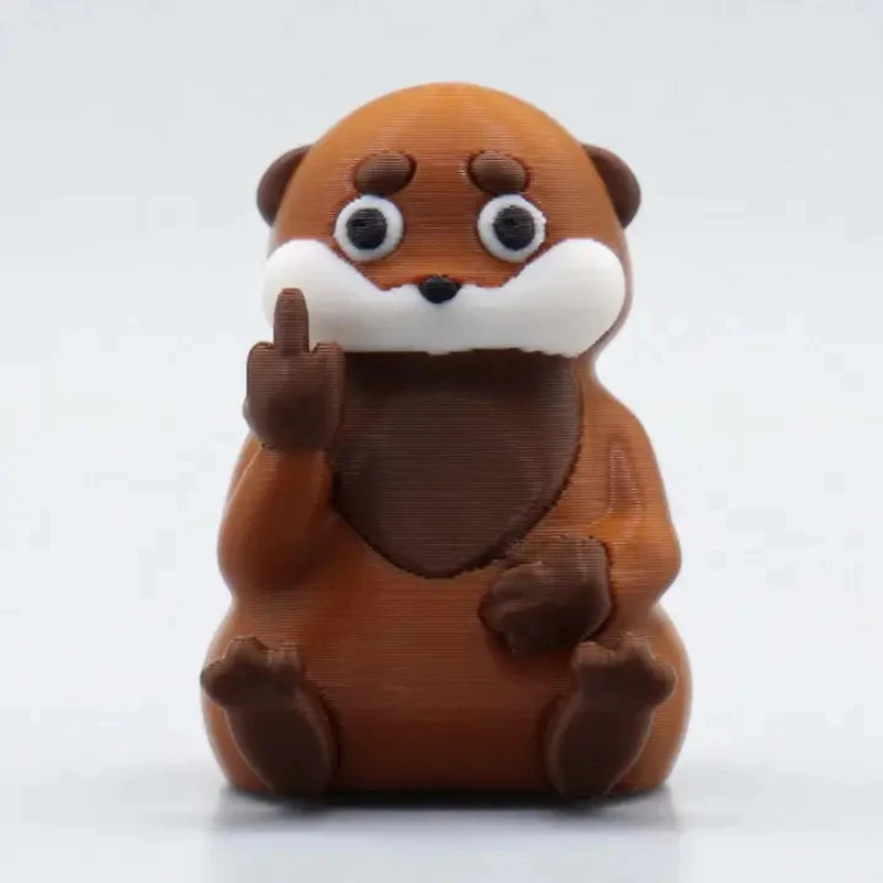 Otter Middle Finger Figurine