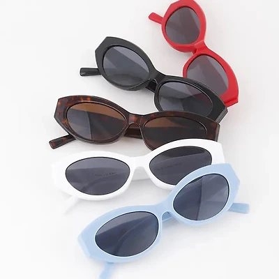 MINIMAL BRIGHT OVAL SUNGLASSES