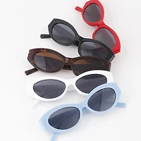 MINIMAL BRIGHT OVAL SUNGLASSES