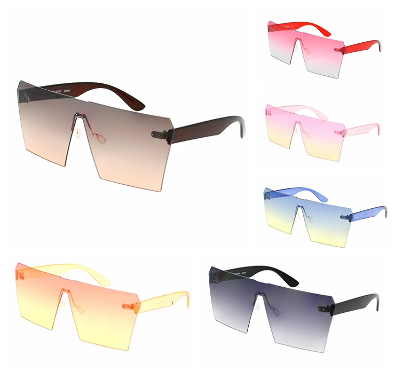 Squarelike Large Lens Sunglasses