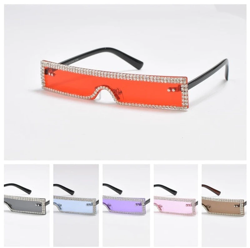 Slim Jewelled Line Sunglasses