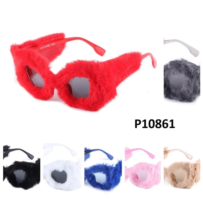 Fuzzy Frame Sunglasses