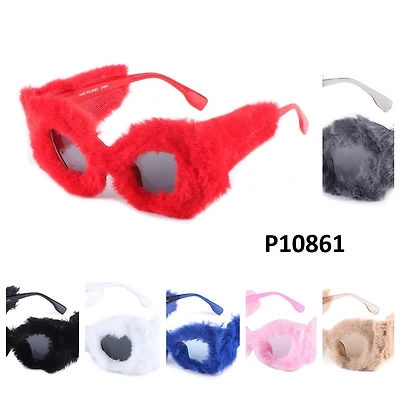 Fuzzy Frame Sunglasses