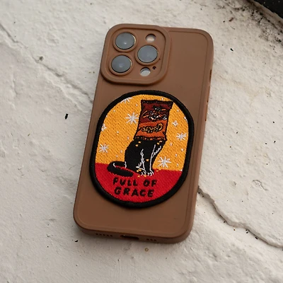 Full of Grace Cat Sticky Patch | Embroidered Sticker Patch